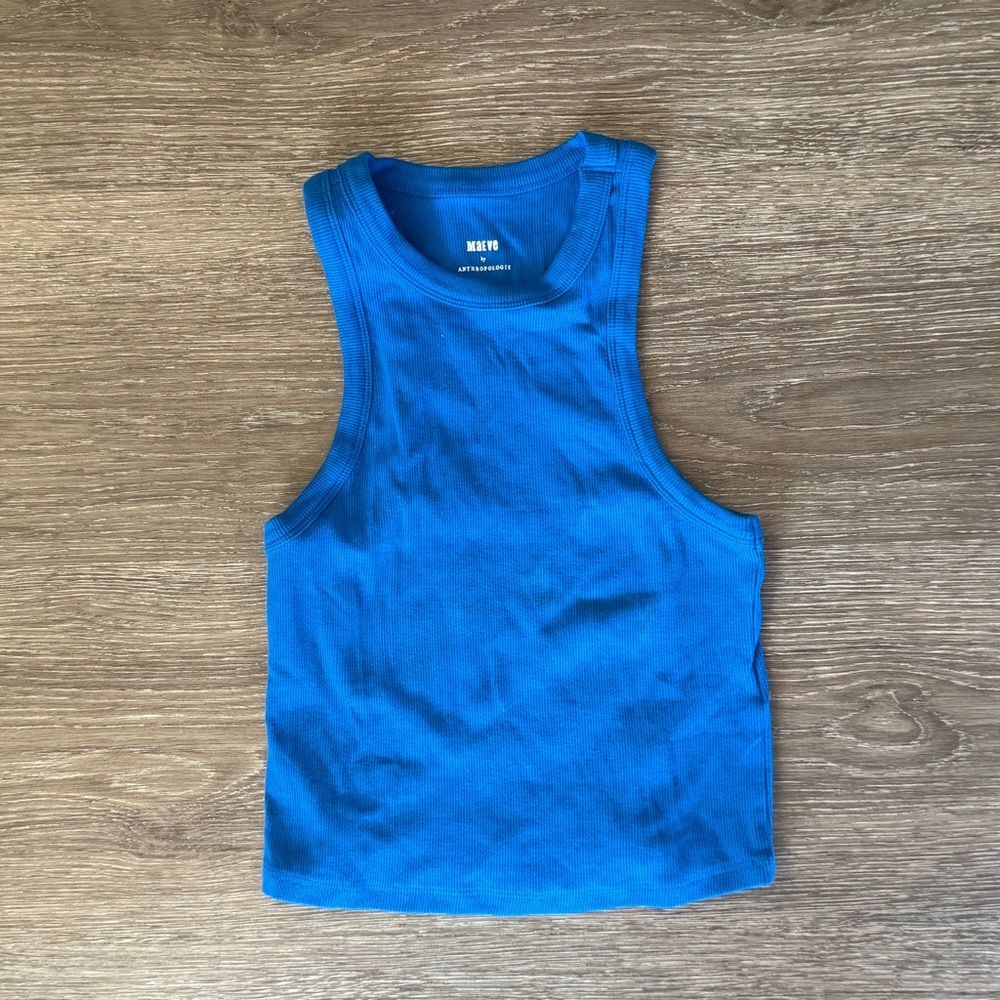 Anthropologie Cobalt Ribbed Tank Top - Women's